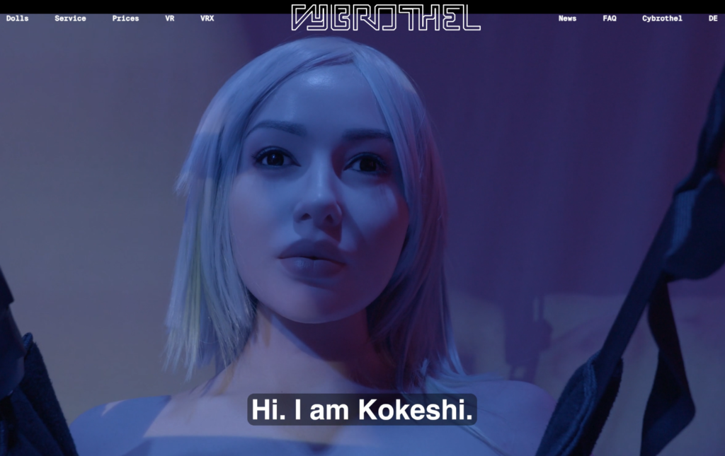 Image of a female sex robot doll